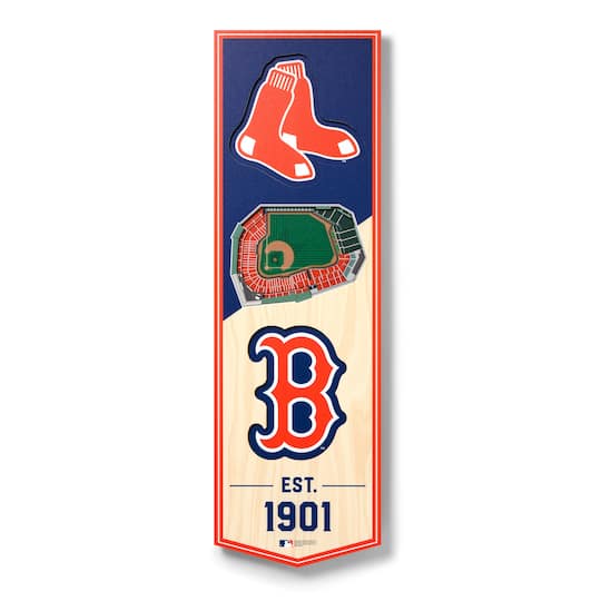 You the Fan Officially Licensed MLB 6" x 19" 3D Stadium Banner - Boston Red Sox